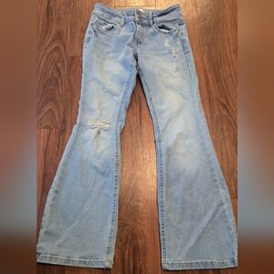 Light Blue Distressed Girls Jeans